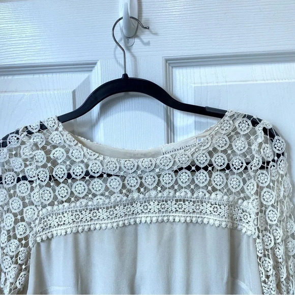 JOHNNY WAS 4 Love and Liberty Size Small Cream Lace Top - Picture 3 of 9